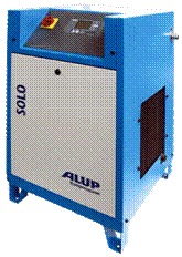 Винтовой, воздушный компрессор серии SOLO. Роизводитель ALUP (Германия).
